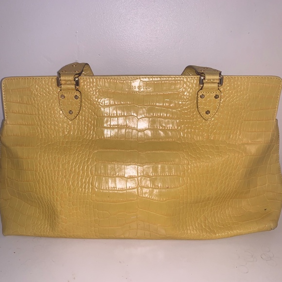 Bright Yellow Snake Skin Bag - Picture 1 of 1